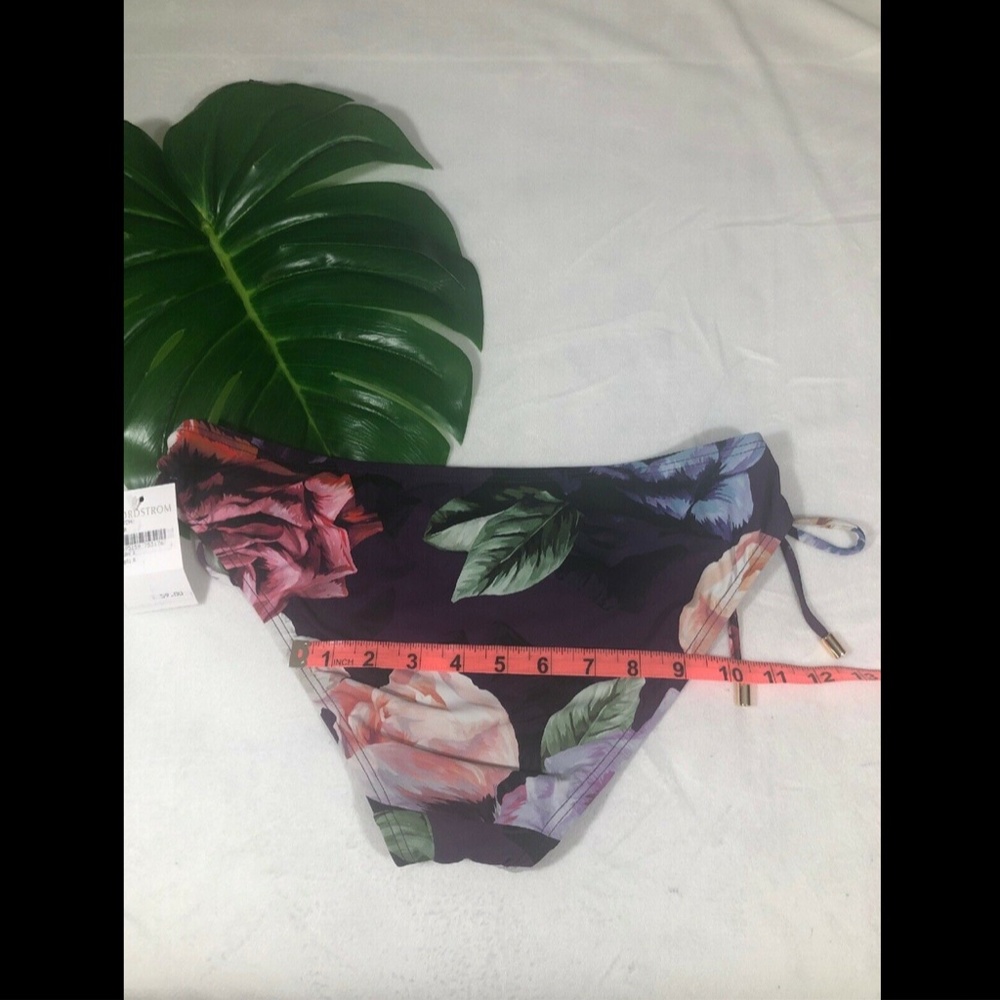 NEW La Blanca Roses Side Tie Floral Hipster Bikini Bottom SZ 8 - Picture 8 of 8